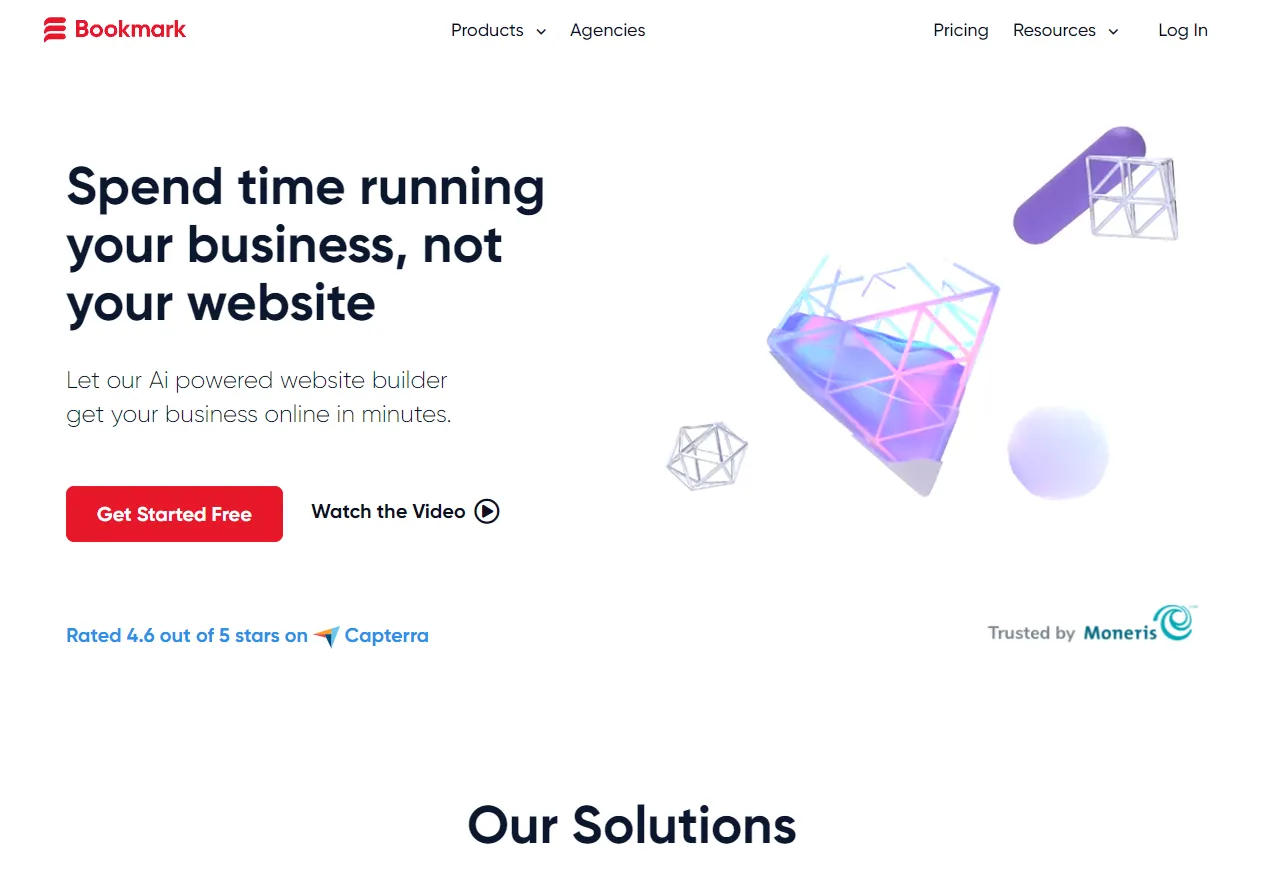 Screenshot of Bookmark.com - No-code Website Builder to Start Your Business.