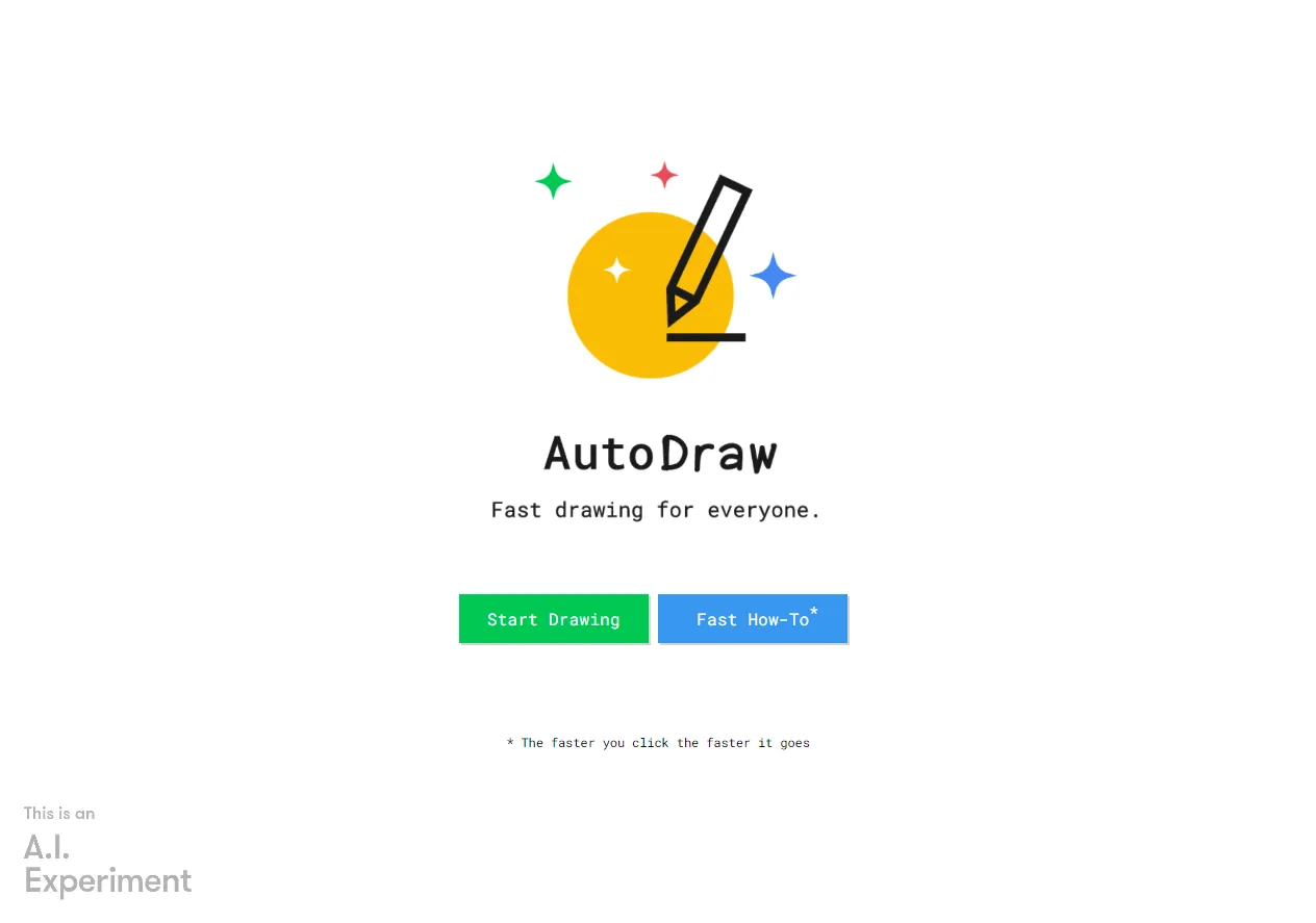 Screenshot of AutoDraw by Google Creative Lab - Experiments with Google.