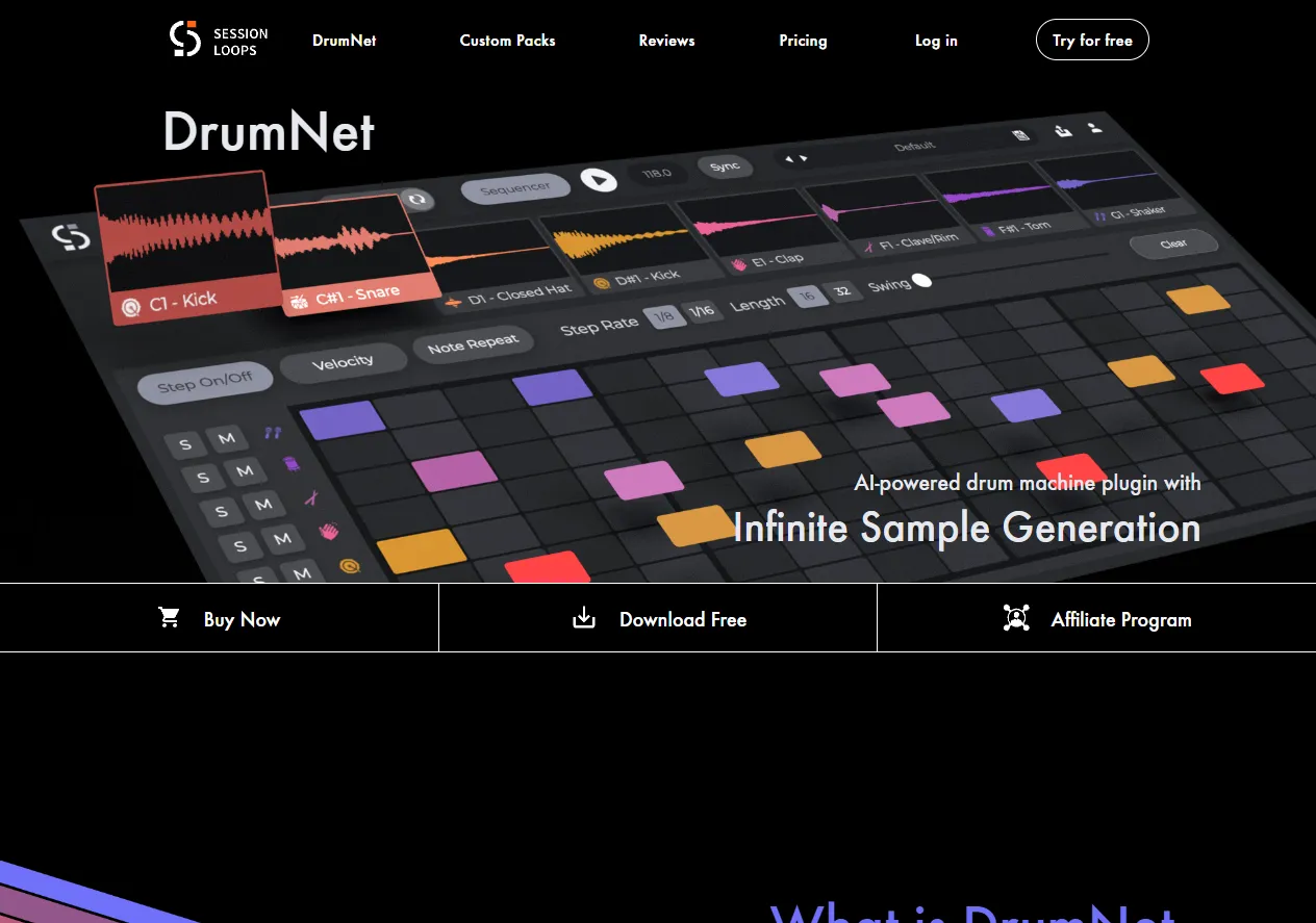 Screenshot of DrumNet