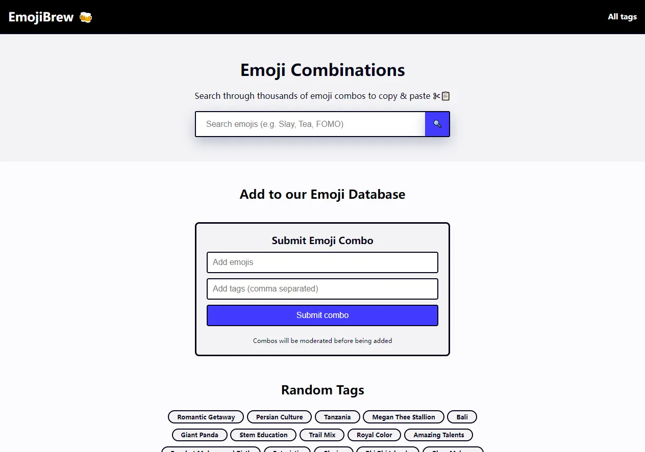 Screenshot of EmojiBrew