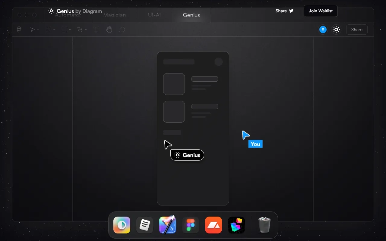 Screenshot of Genius - Your AI Design Companion.
