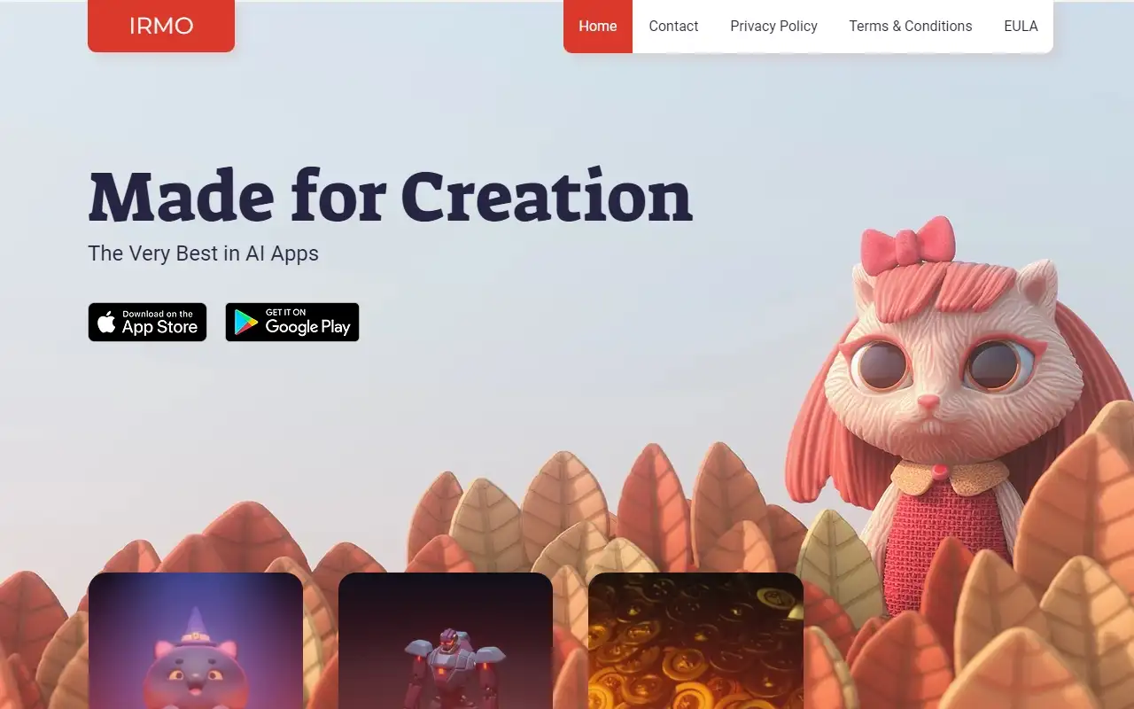 Screenshot of Made for Creation. The Very Best in AI Apps.
