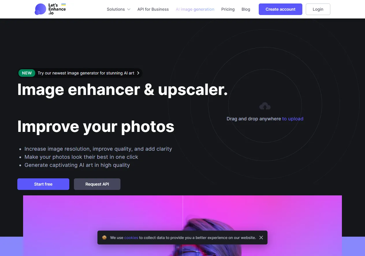 Screenshot of LetS Enhance - Image Quality Online App & Free Photo Enlarger.