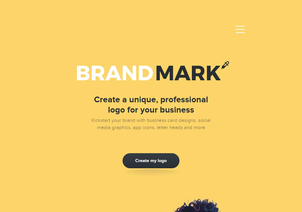 Screenshot of Brandmark Logo Maker - The Most Advanced AI Logo Design Tool.