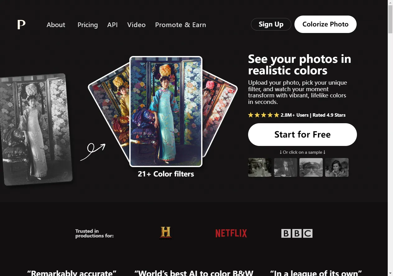 Screenshot of Palette - Colorize Photos.