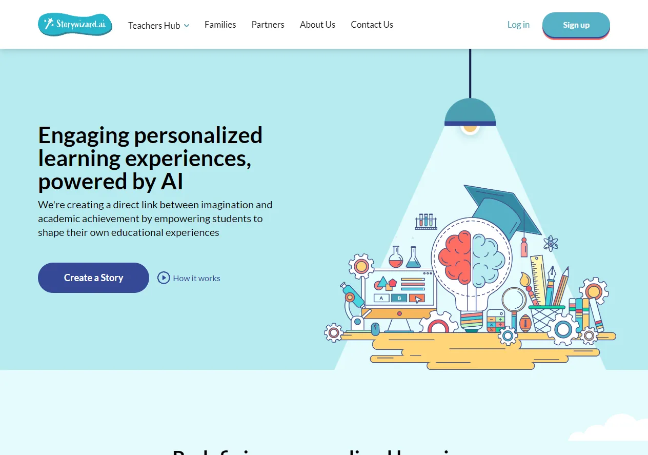 Screenshot of Storywizard.Ai - Create Incredible Children`S Stories in No Time Using AI.